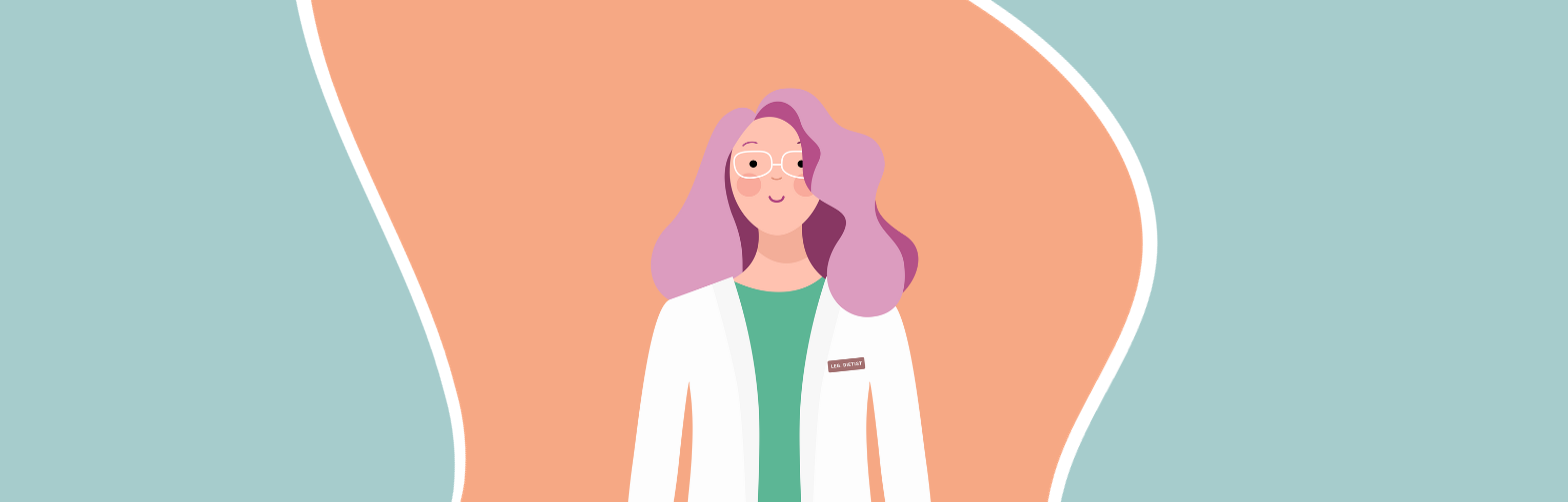 Illustration dietitian, dietist
